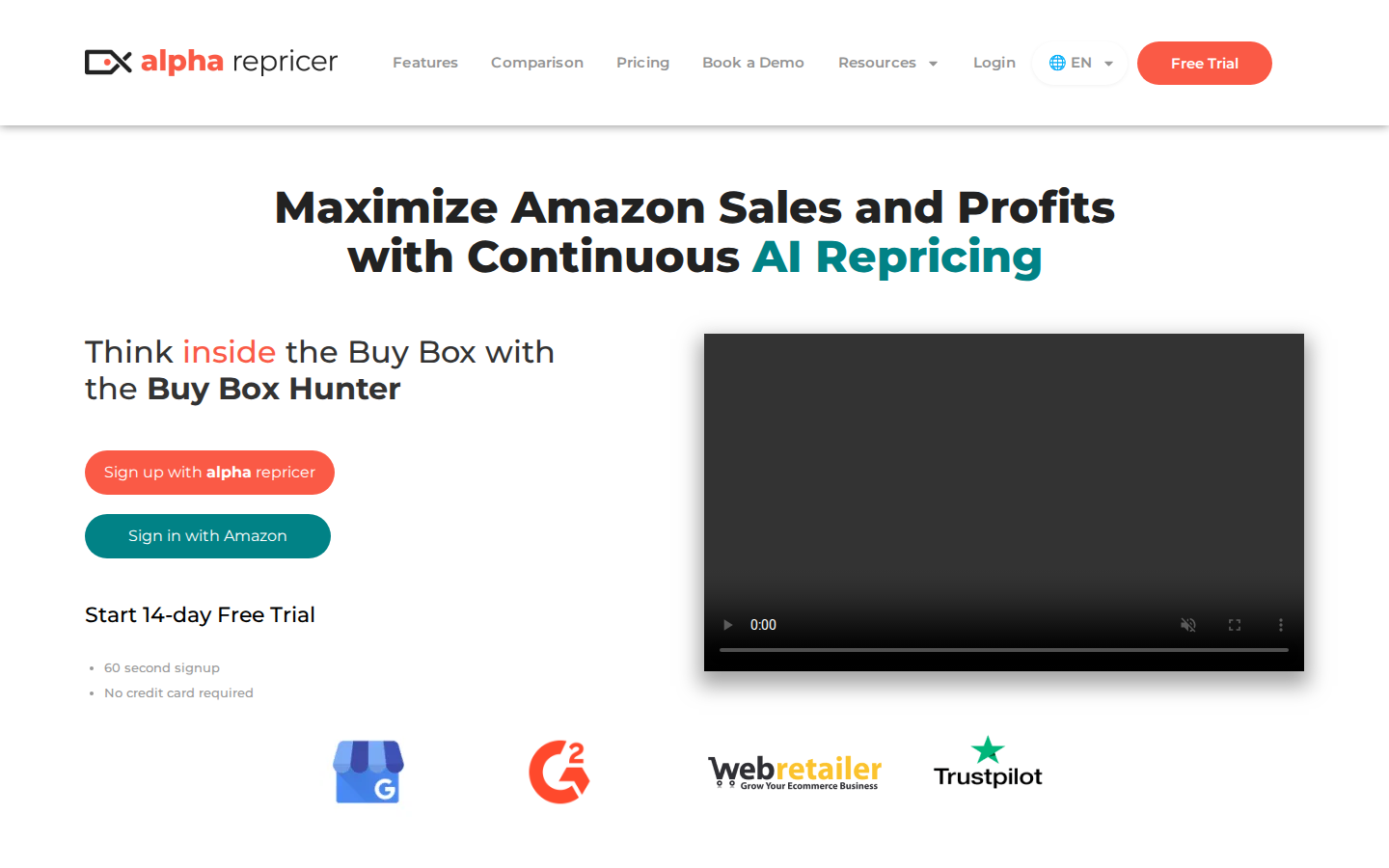 Alpha Repricer Homepage