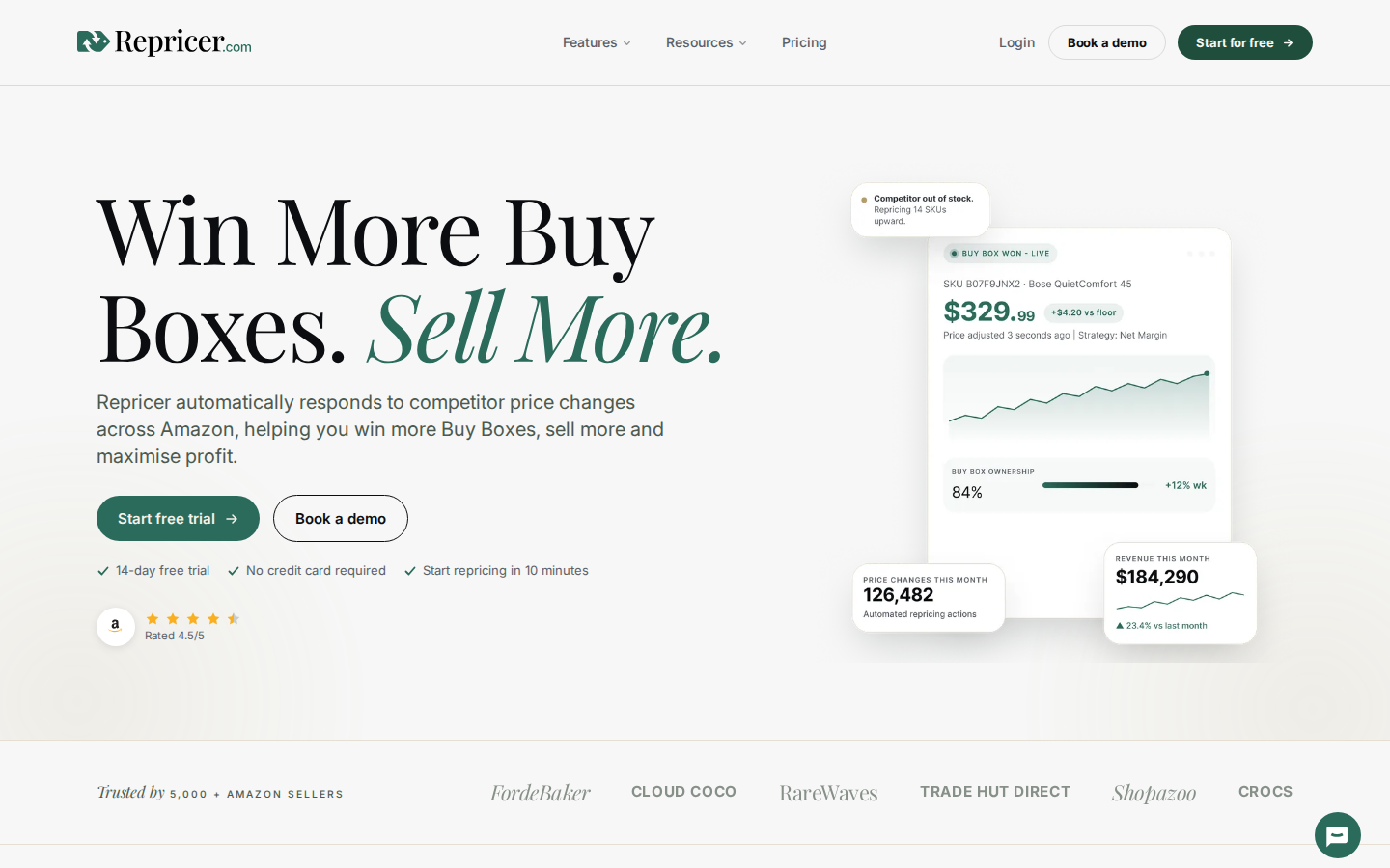 Repricer Homepage