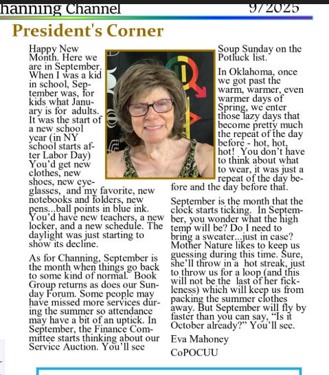 Channing Channel - September 2025