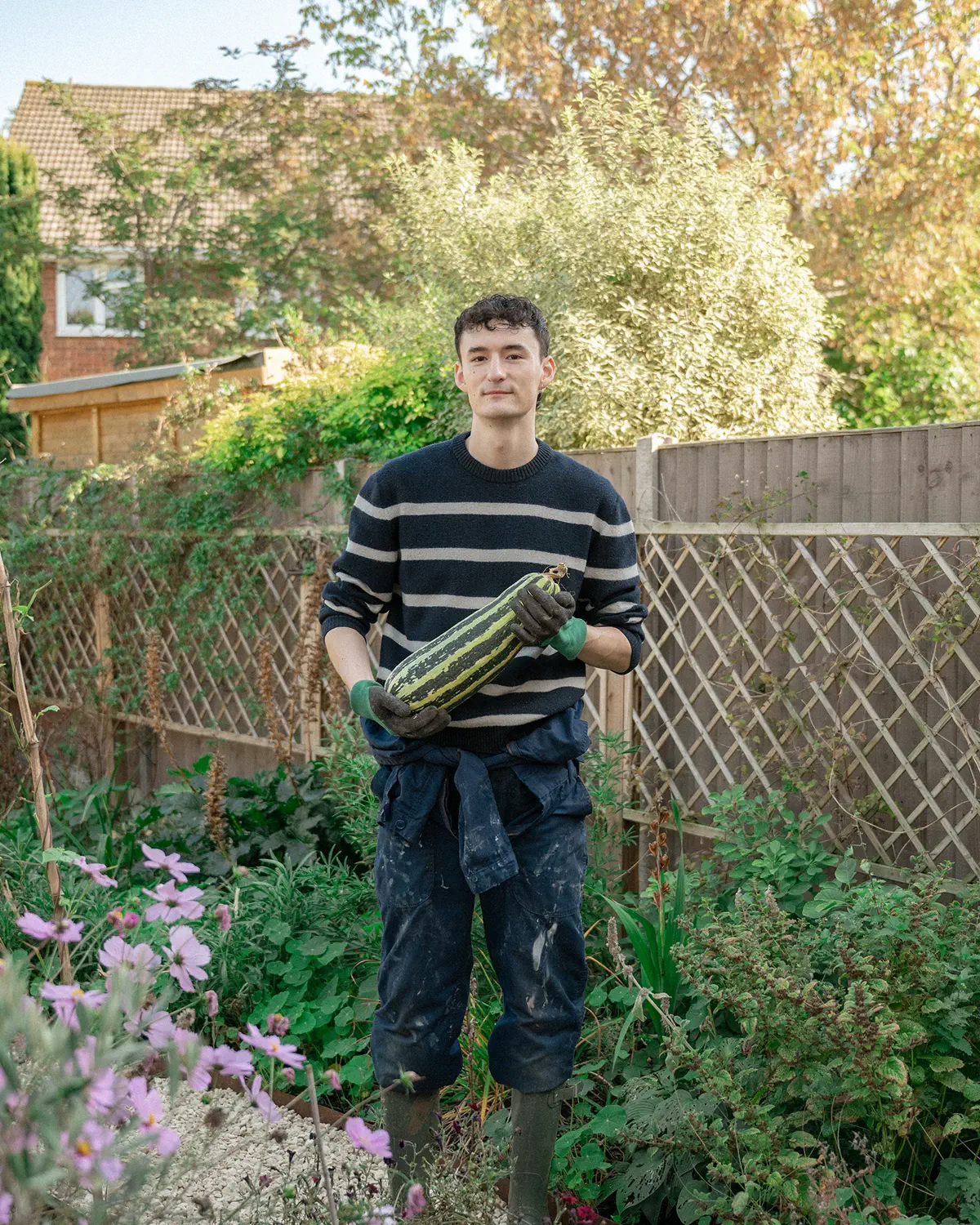 Leon gardening at home
