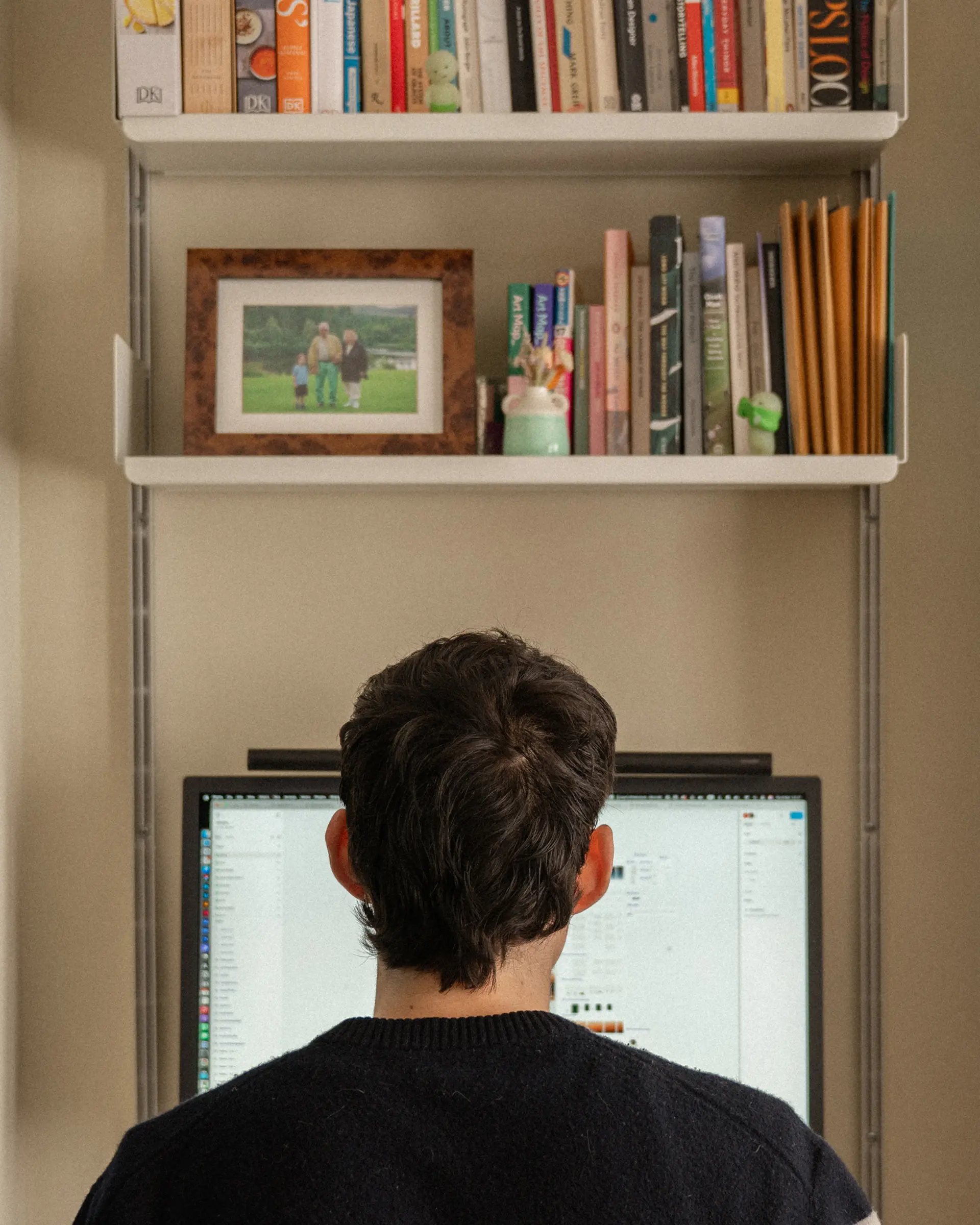 Leon Brown at his desk