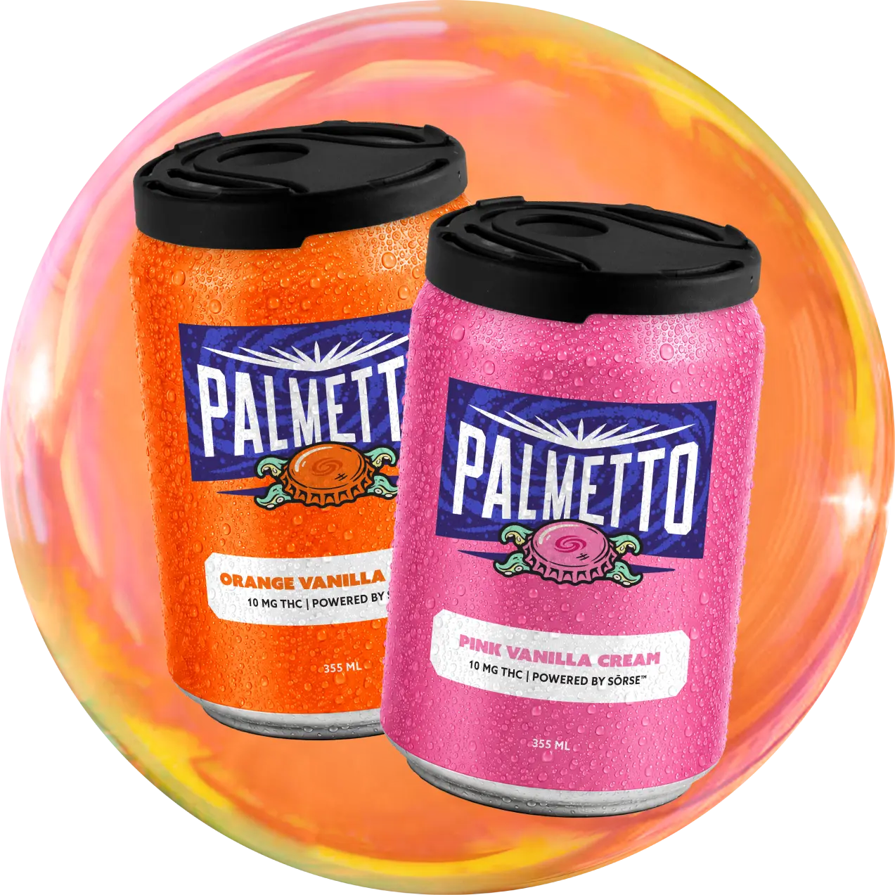 Palmetto Orange Vanilla Cream and Pink Vanilla Cream beverages
