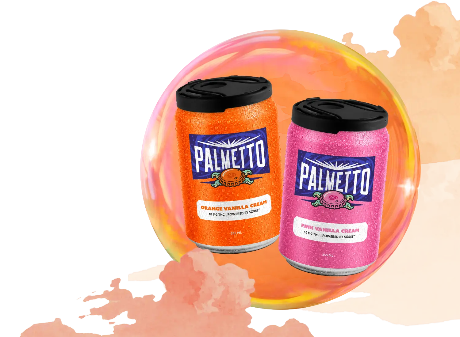 Palmetto Orange Vanilla Cream and Pink Vanilla Cream beverages