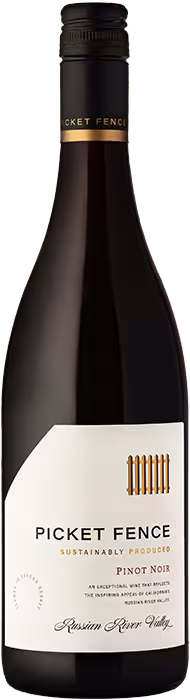 Picket Fence Pinot Noir 750ml wine bottle front view