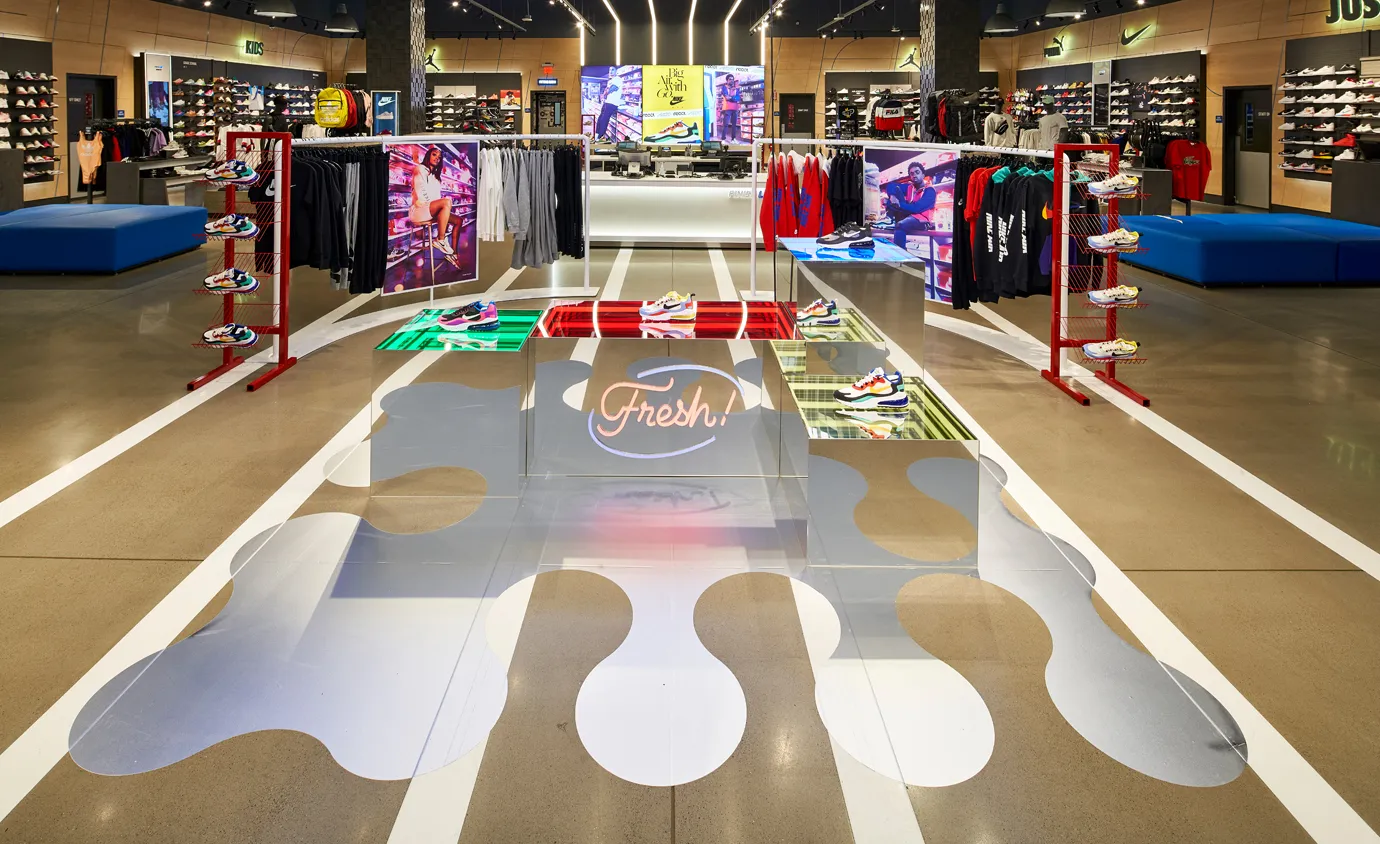 floor decals created for Nike by Infinity Images