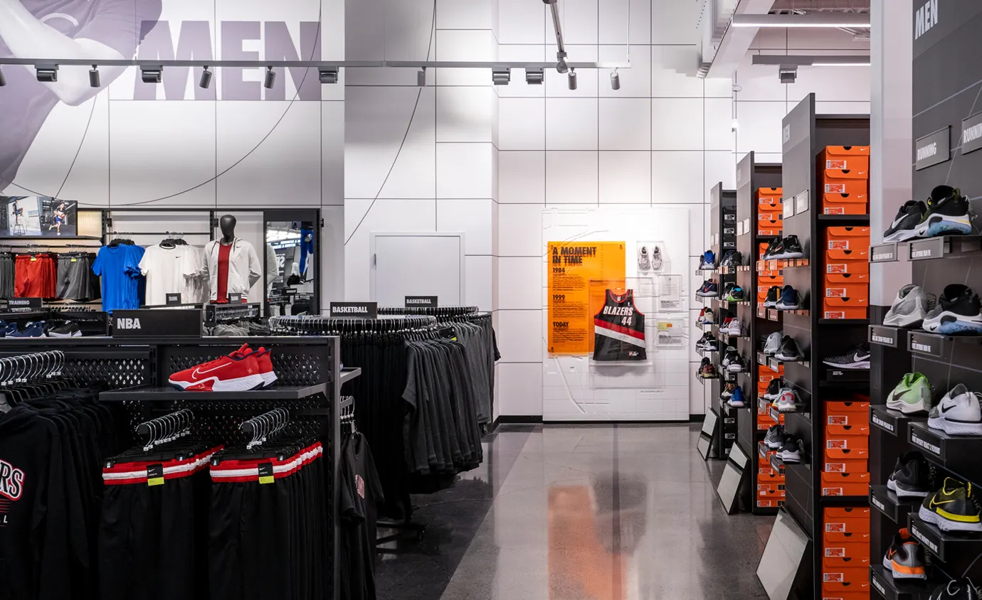 retail displays at the Nike Unite Store created by Infinity Images
