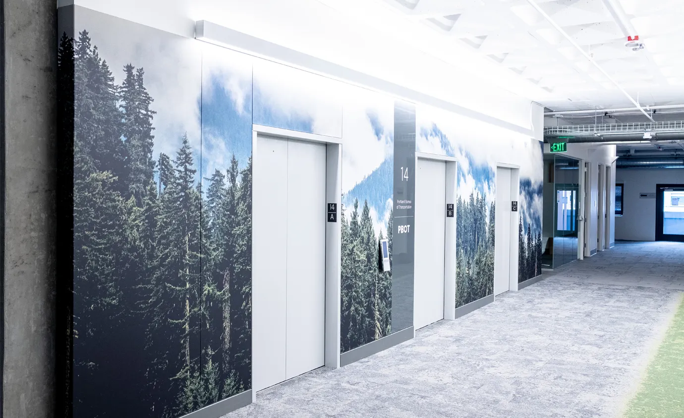 scenic wall graphics made by Infinity Images fabrication company