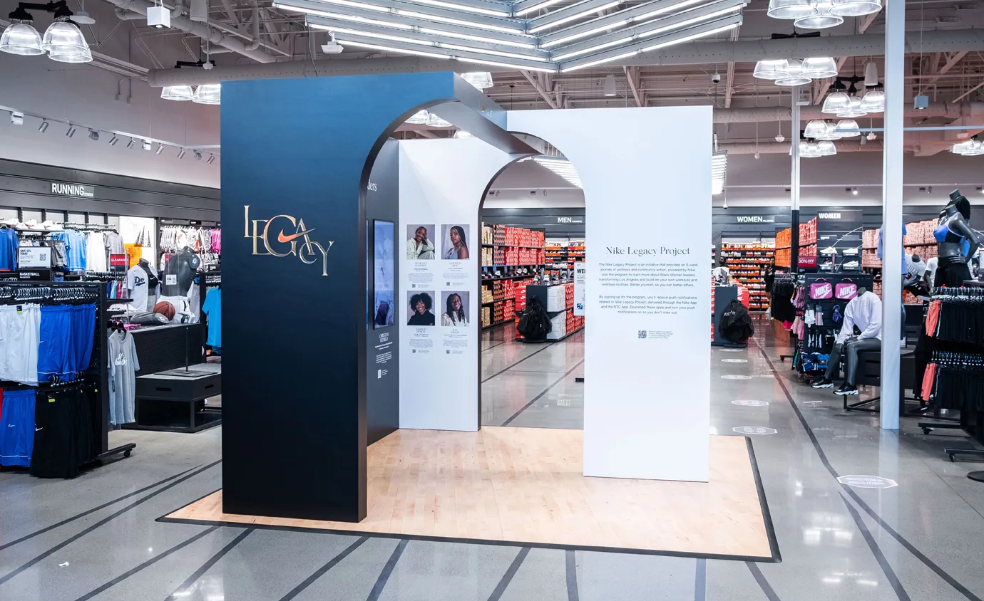 Nike legacy display by Infinity Images