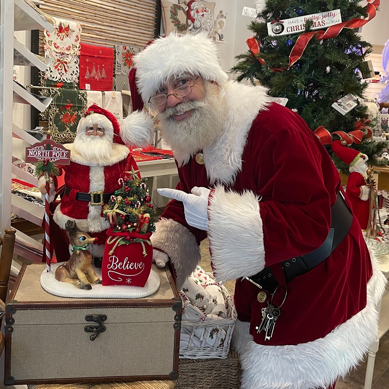 Santa is coming to Willy Nilly Trading (Bay Shore, Long Island) Christmas Store, starting Saturday, December 6th, 2025