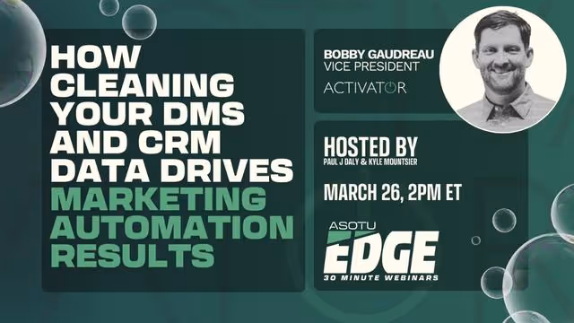 How Cleaning Your DMS and CRM Data Drives Marketing Automation Results