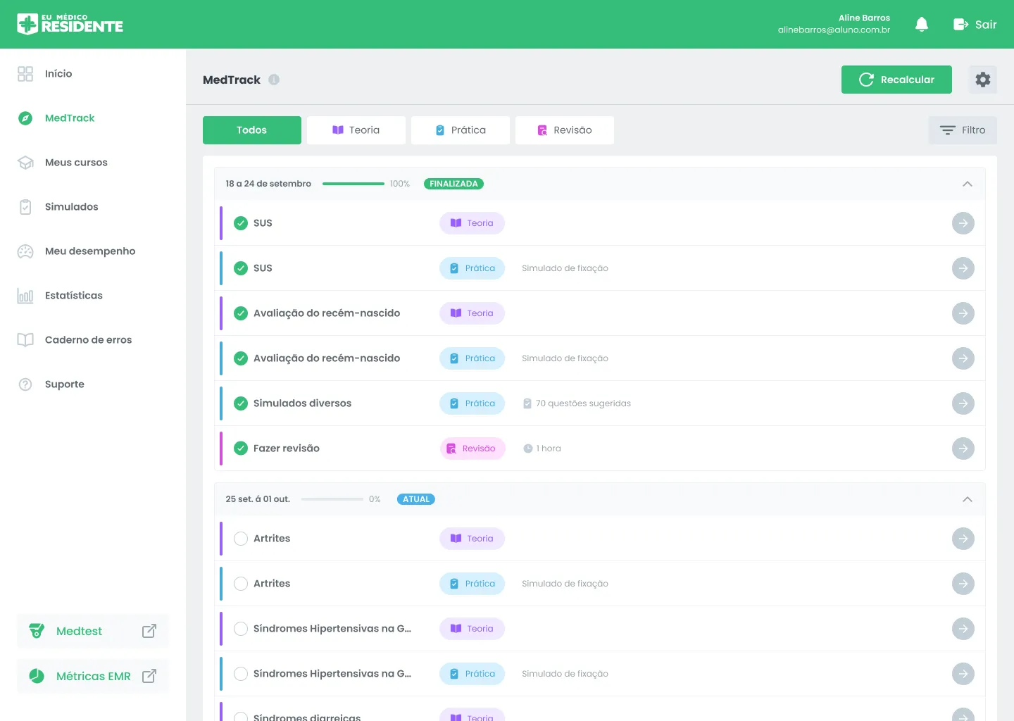 Imagem de divulgação mostrando a interface do medtrack