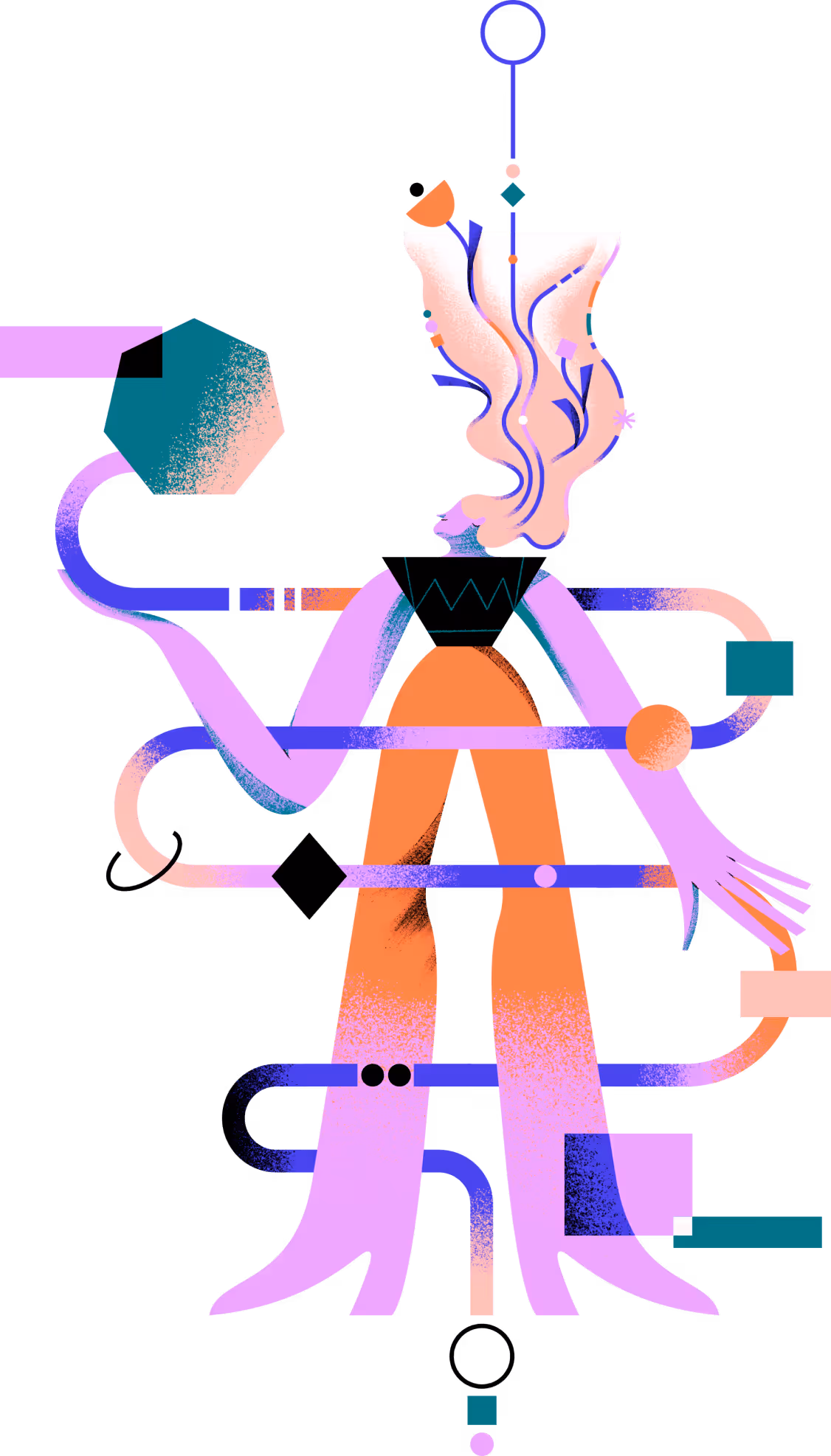 Abstract character illustration — decorative