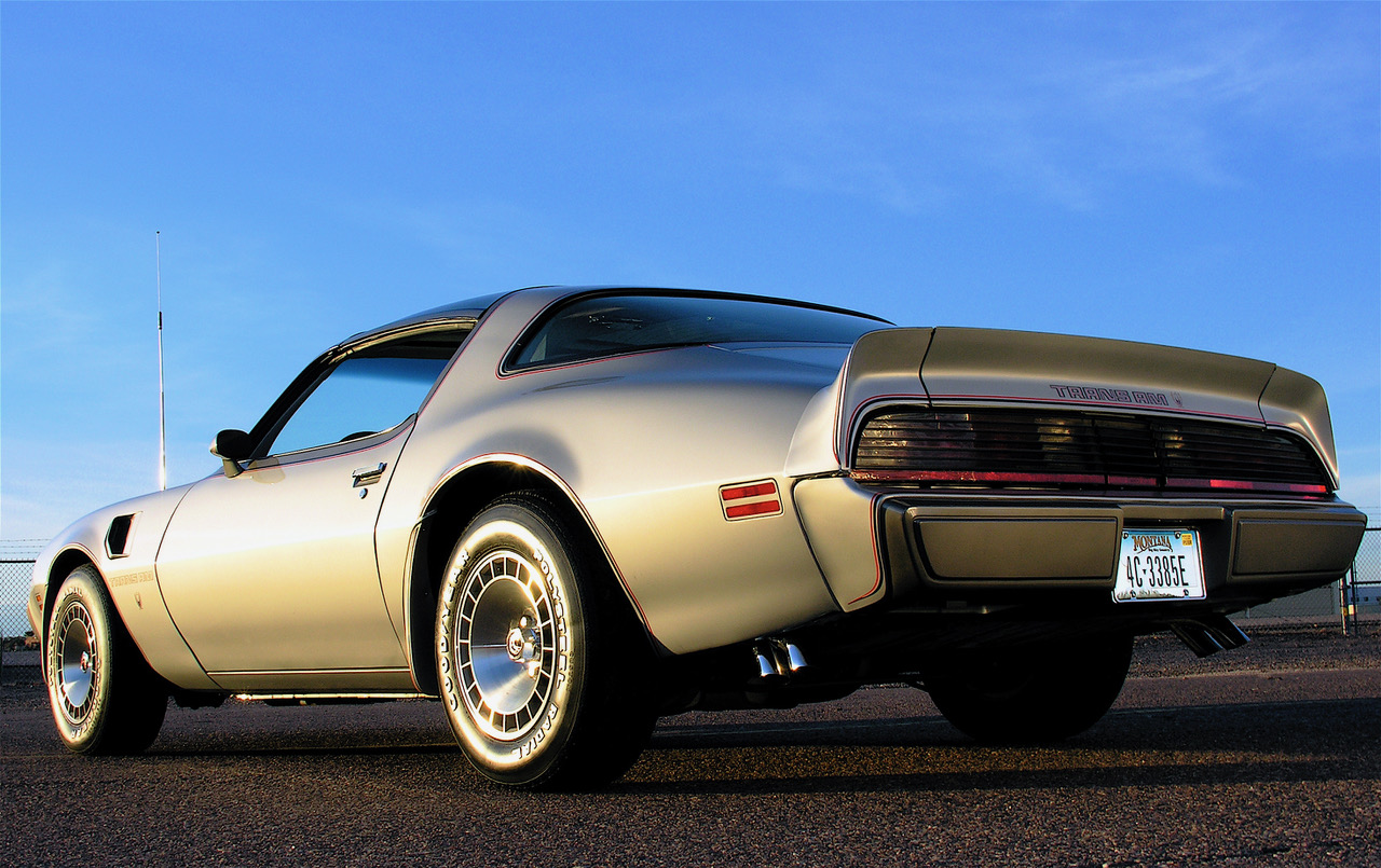  the rear view of the Trans Am