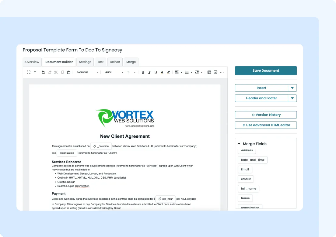 Set up templates effortlessly
