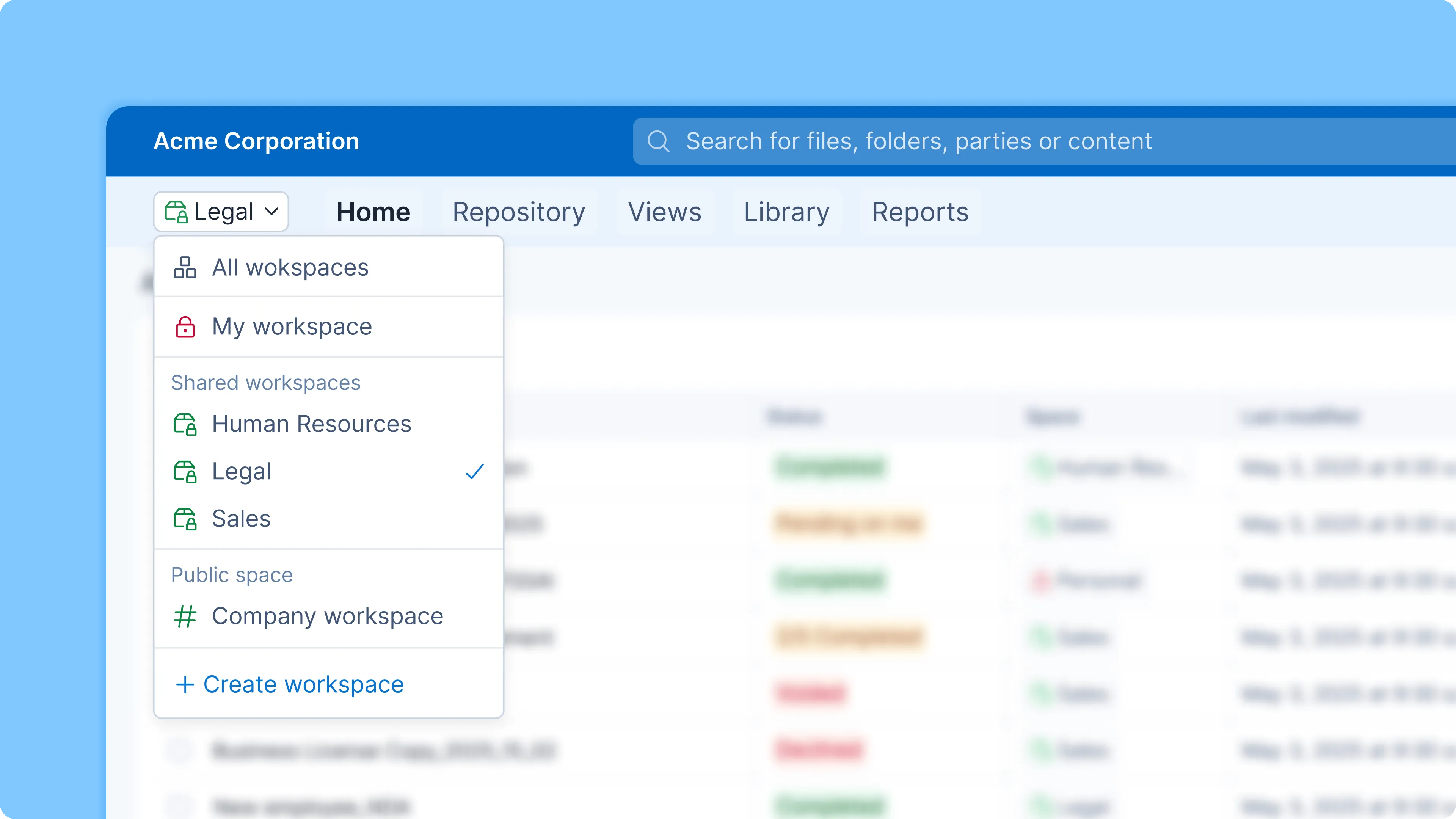 Workspace and Collaboration