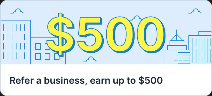 Illustration of a $500 gift voucher sent as a referral reward