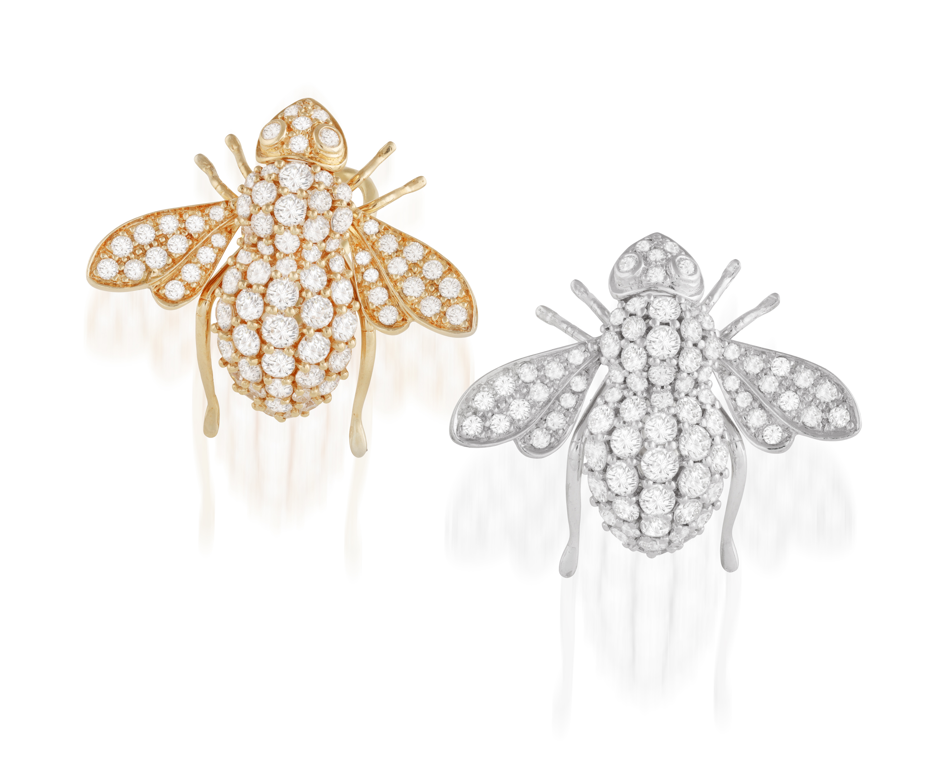 SABBADINI: AN IMPORTANT PAIR OF DIAMOND EARCLIPS