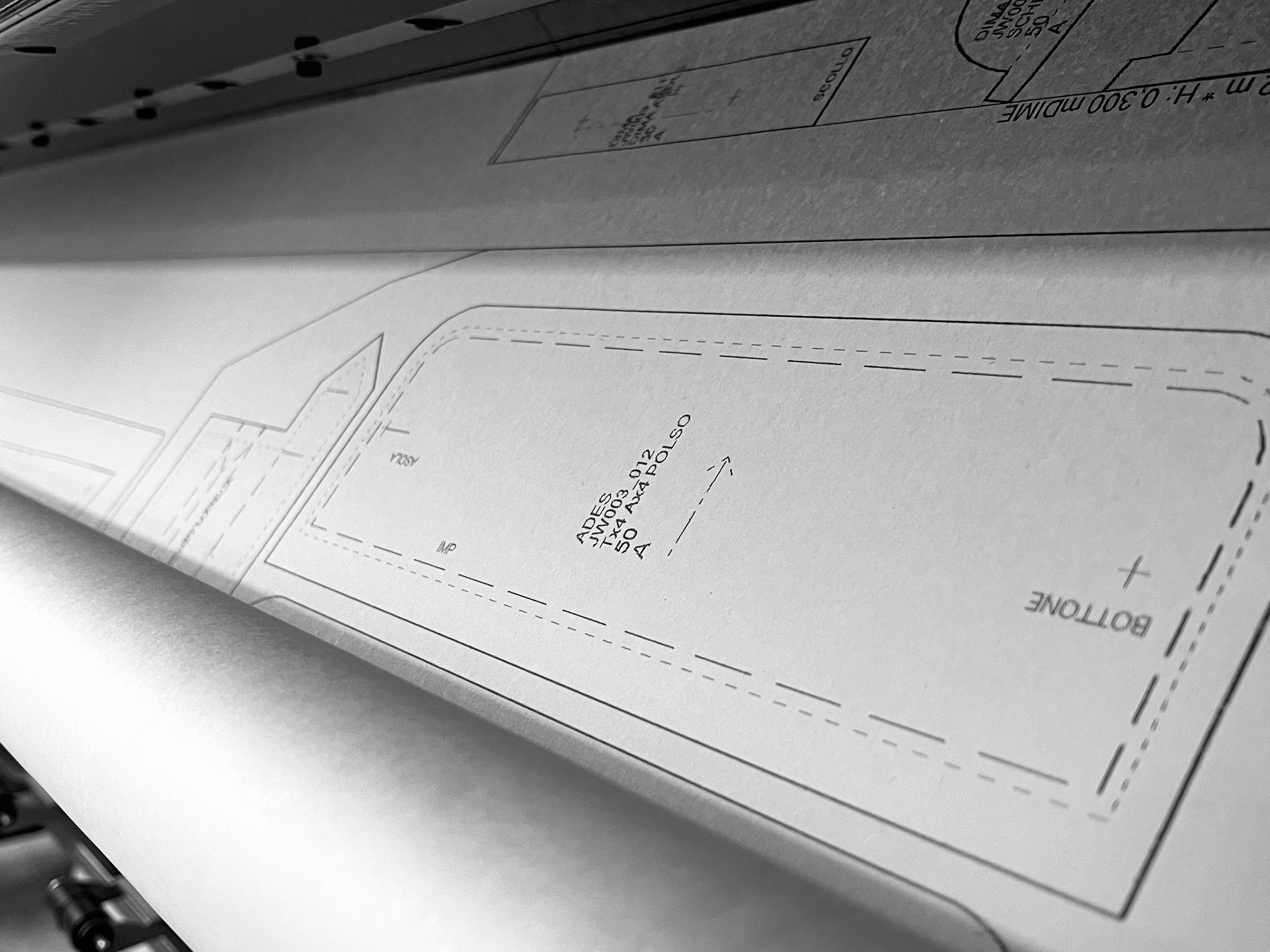 Production print - stampa produzione - traçage