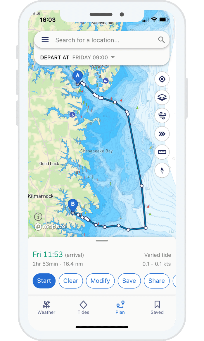 Boat navigation app - Savvy navvy