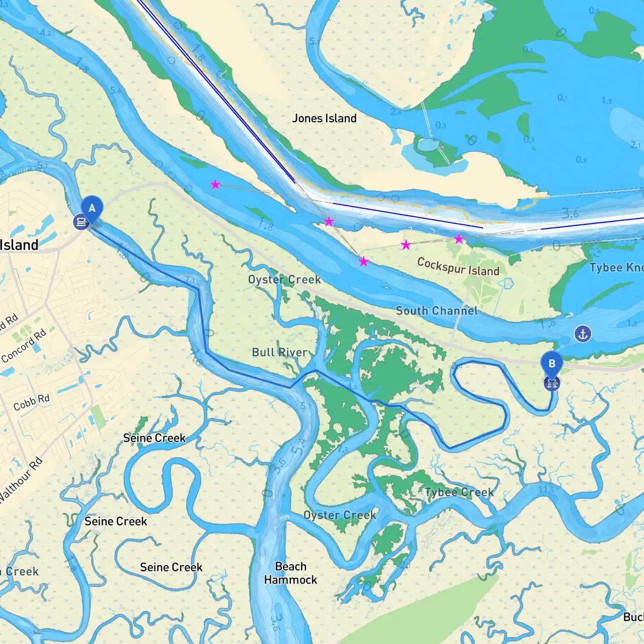 Savannah to Tybee Island