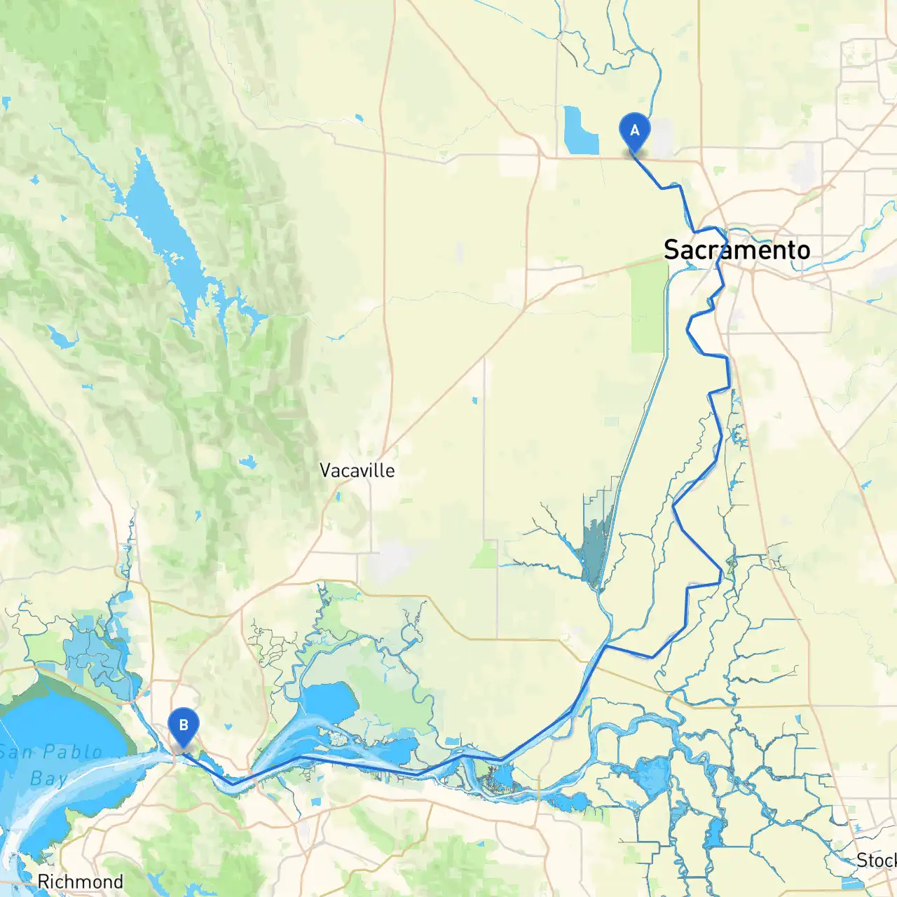 Sacramento to Vallejo