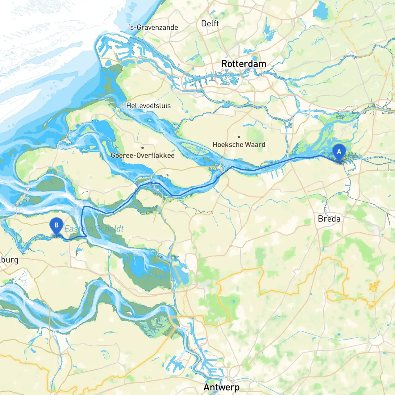 Drimmelen to Wolphaartsdijk