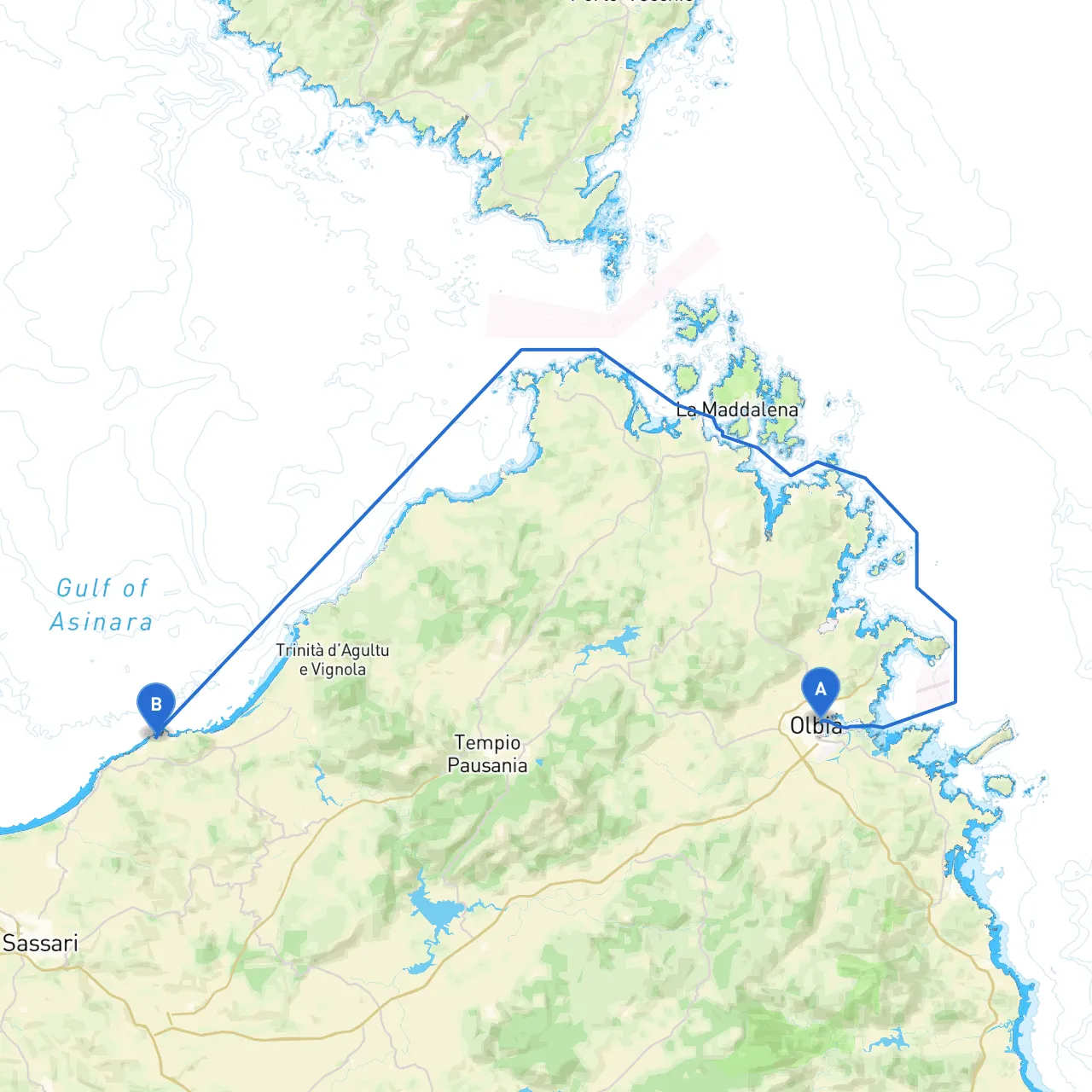 Olbia to Castelsardo