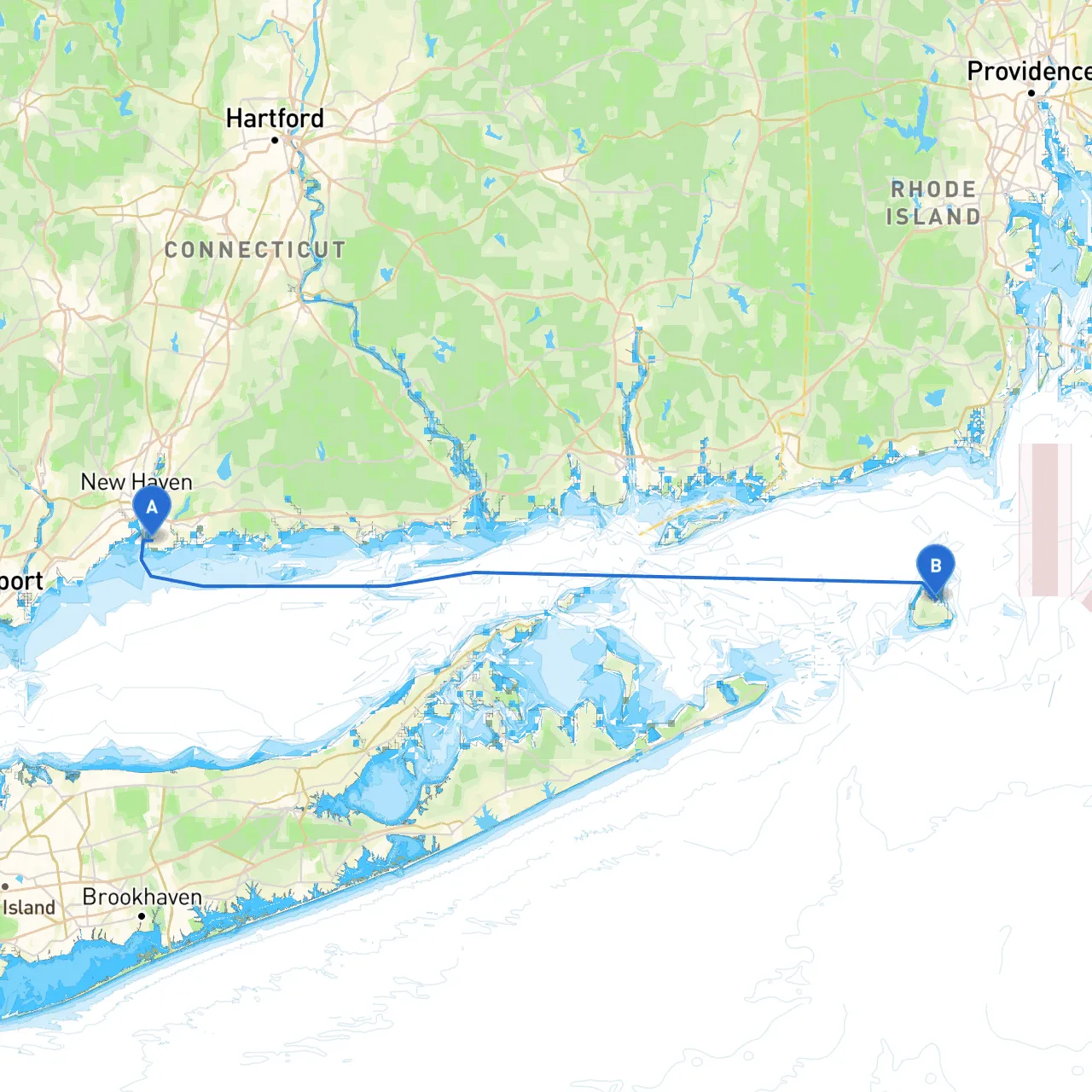 New Haven to Block island