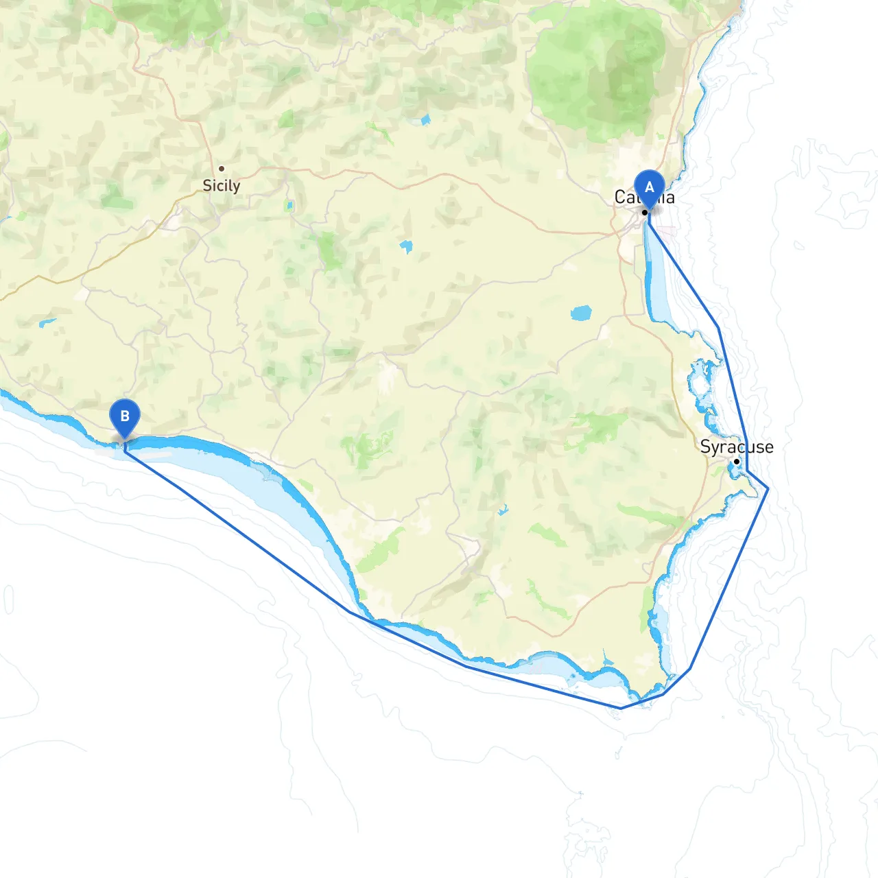 Catania to Licata