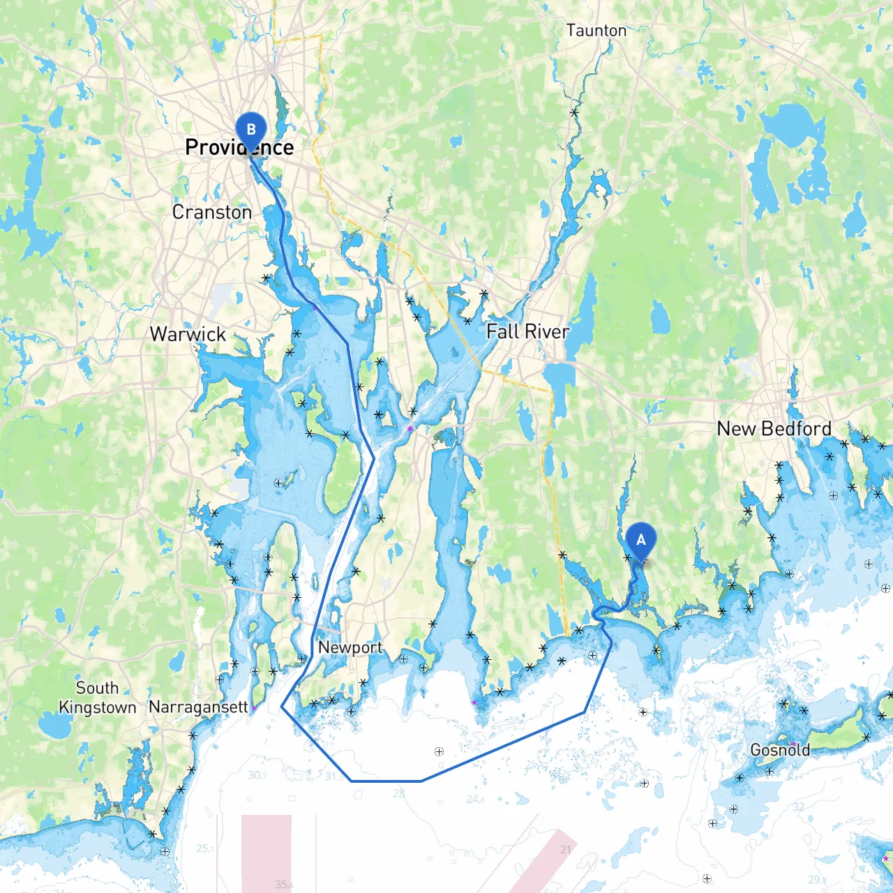 Westport to Providence