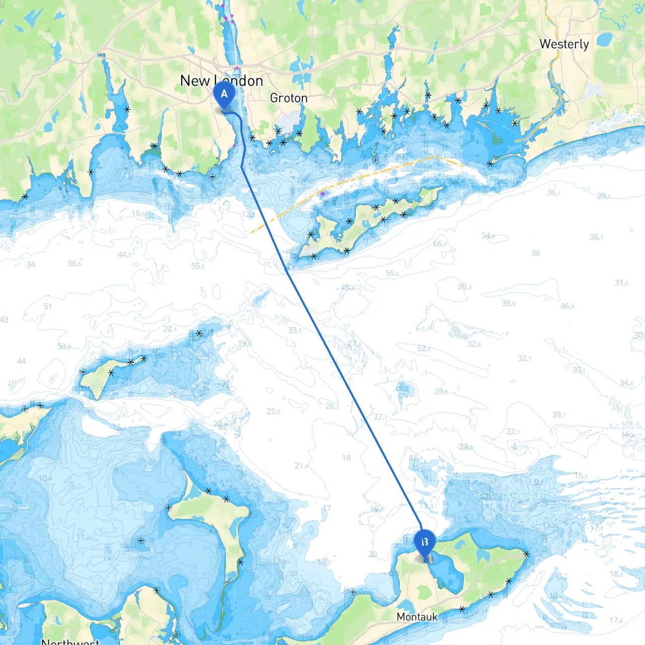 New London to Montauk