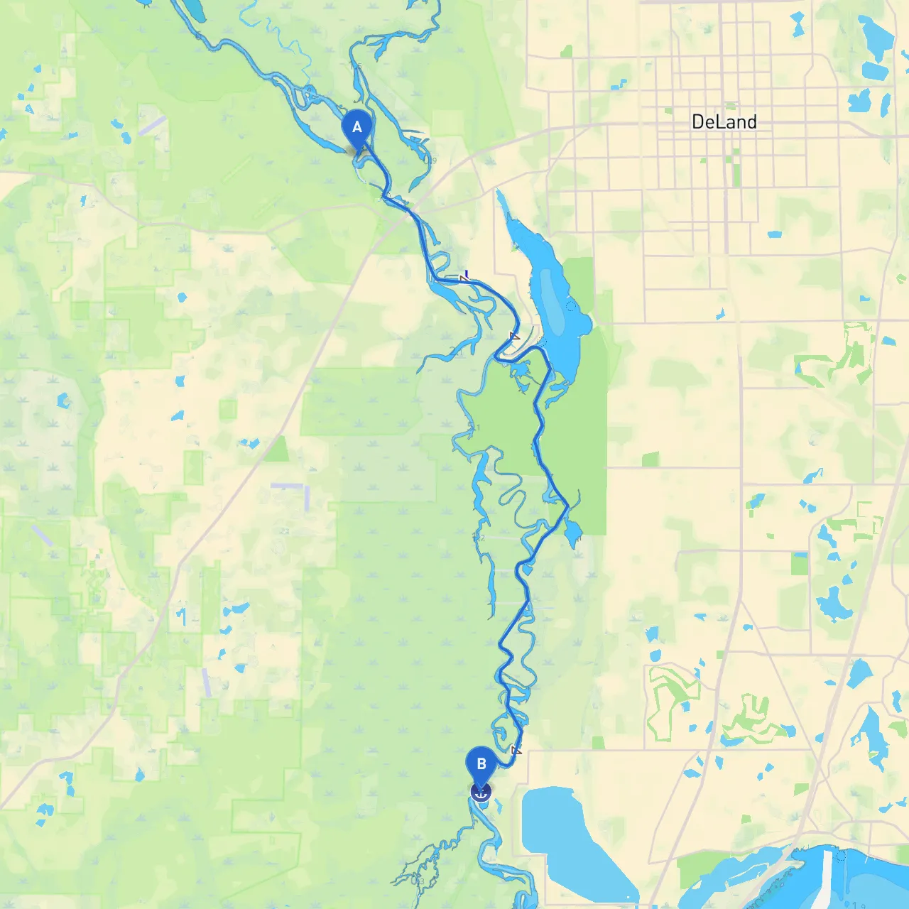 DeLand to DeBary