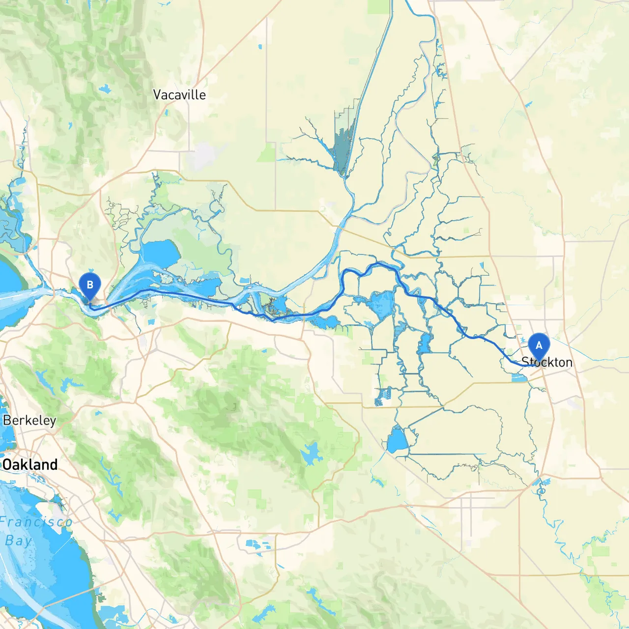 Stockton to Benicia