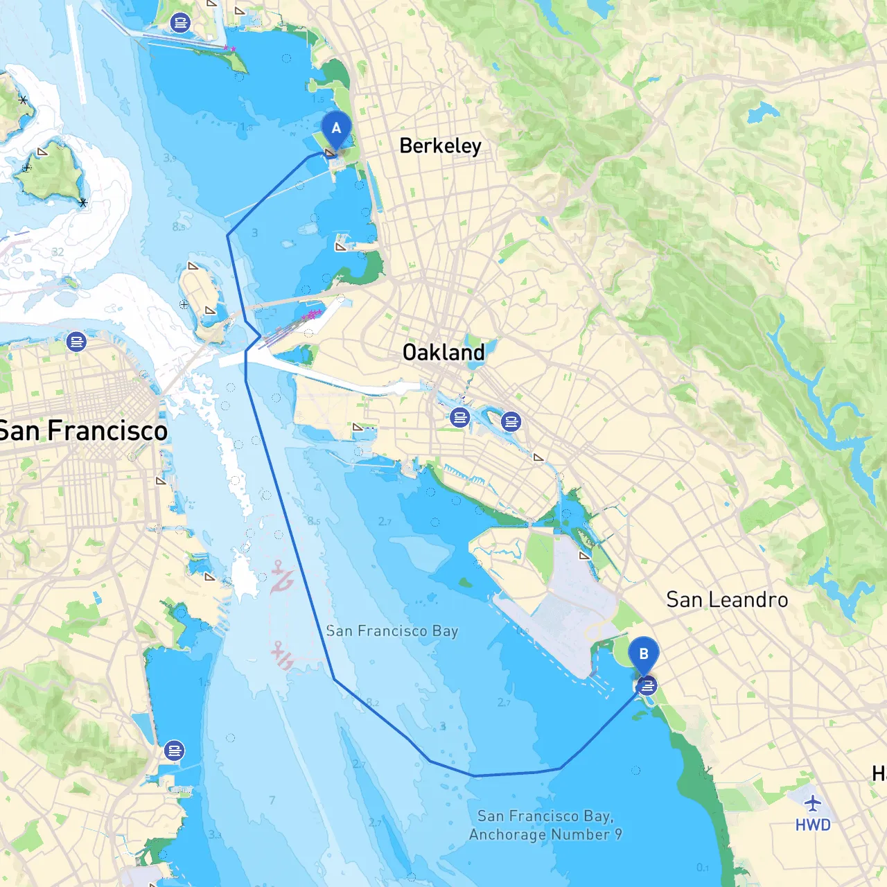 Berkeley to San Leandro