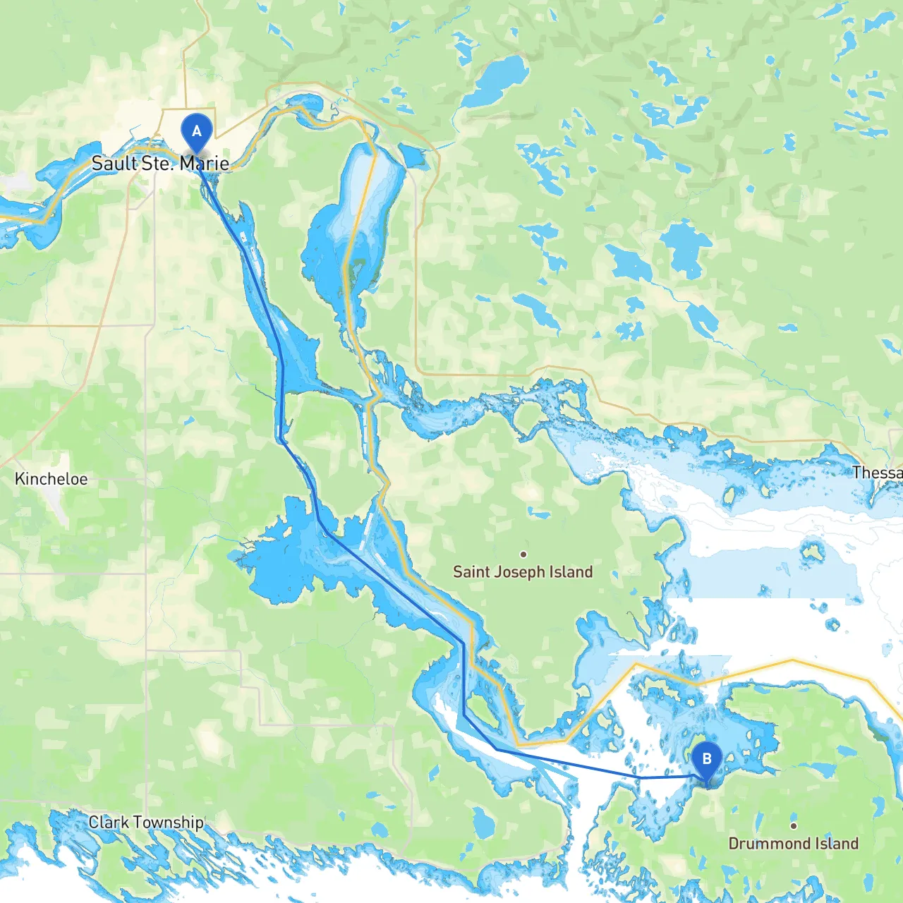 Sault Ste. Marie to Drummond Island