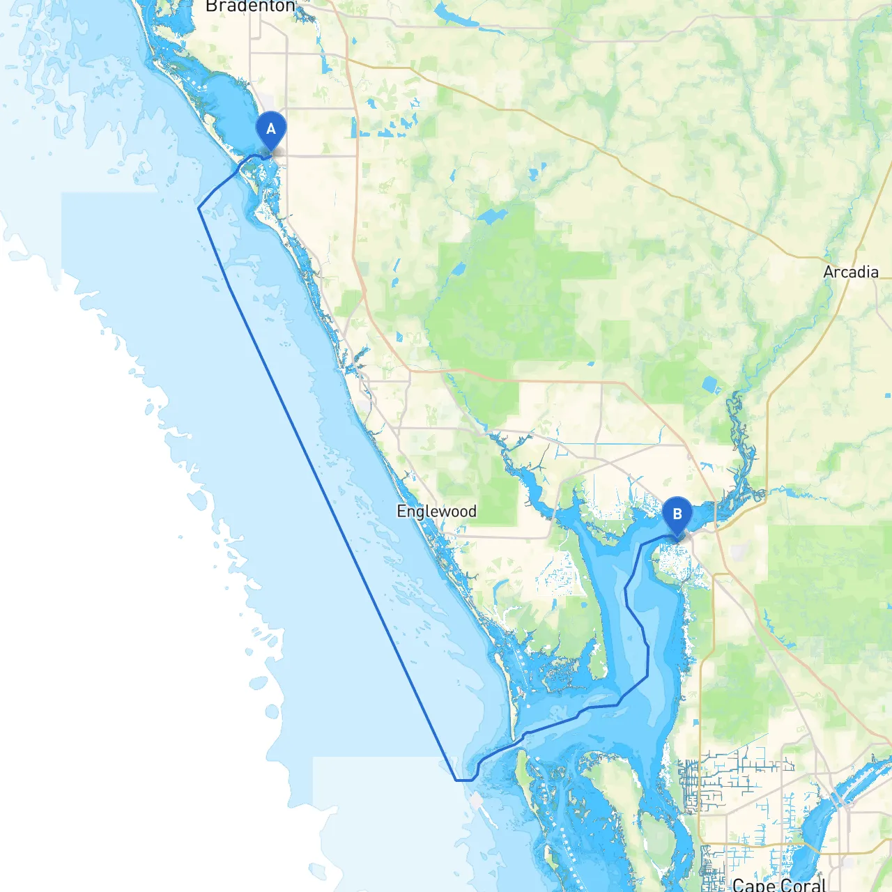 Sarasota to Punta Gorda