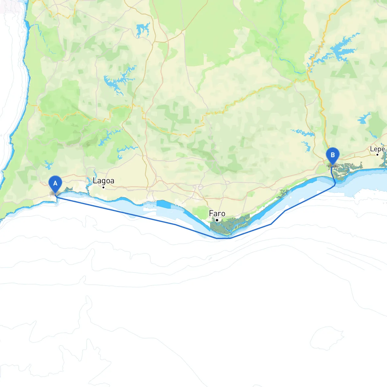 Lagos to Huelva