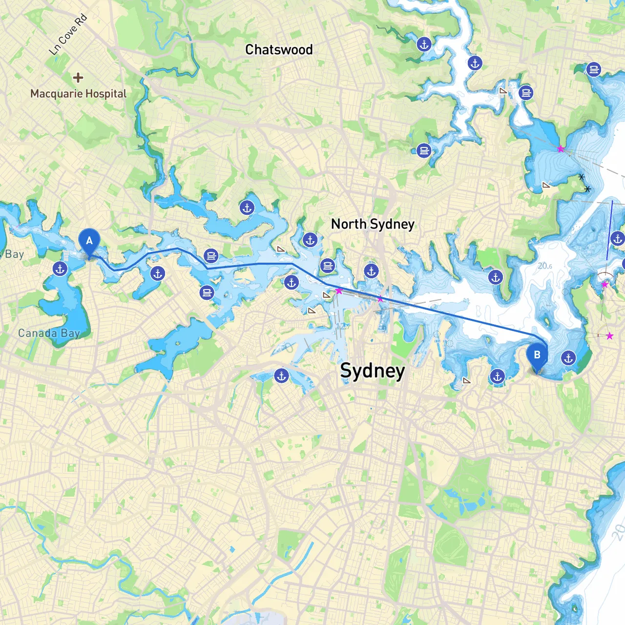 Sydney to Rose Bay