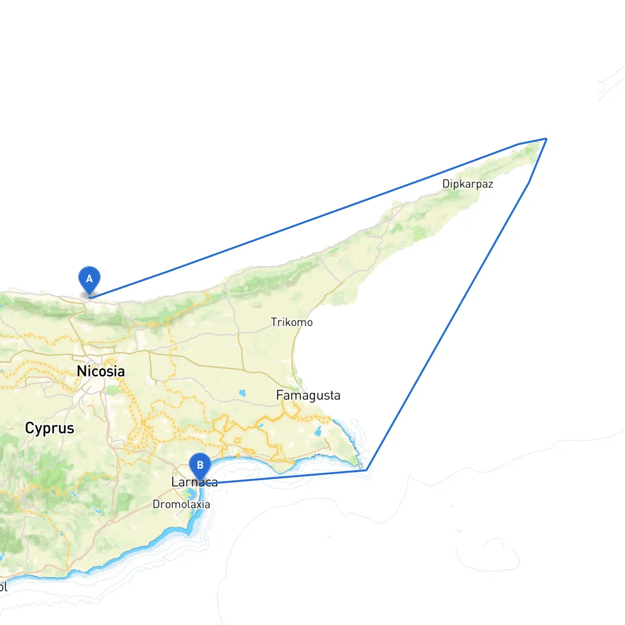 Girne to Larnaca