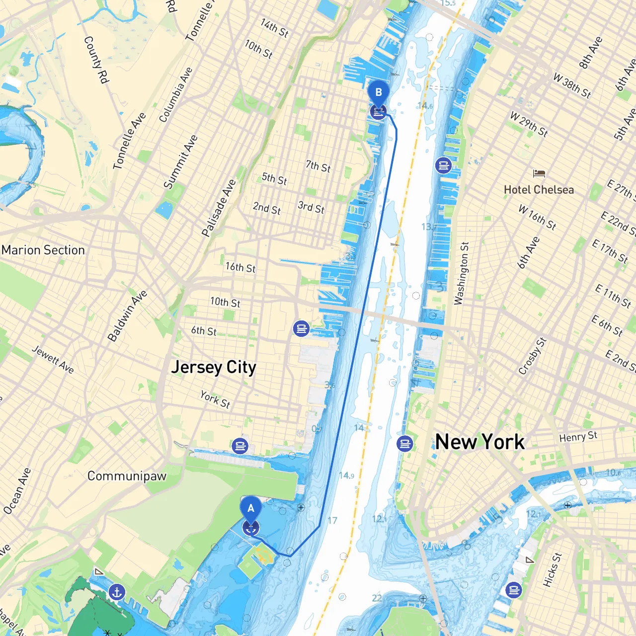 Jersey City to Hoboken