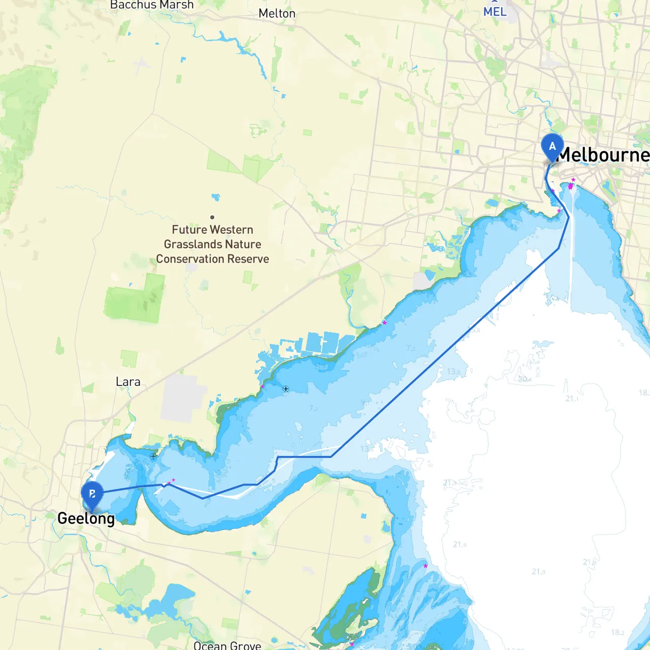 Port Melbourne to Geelong
