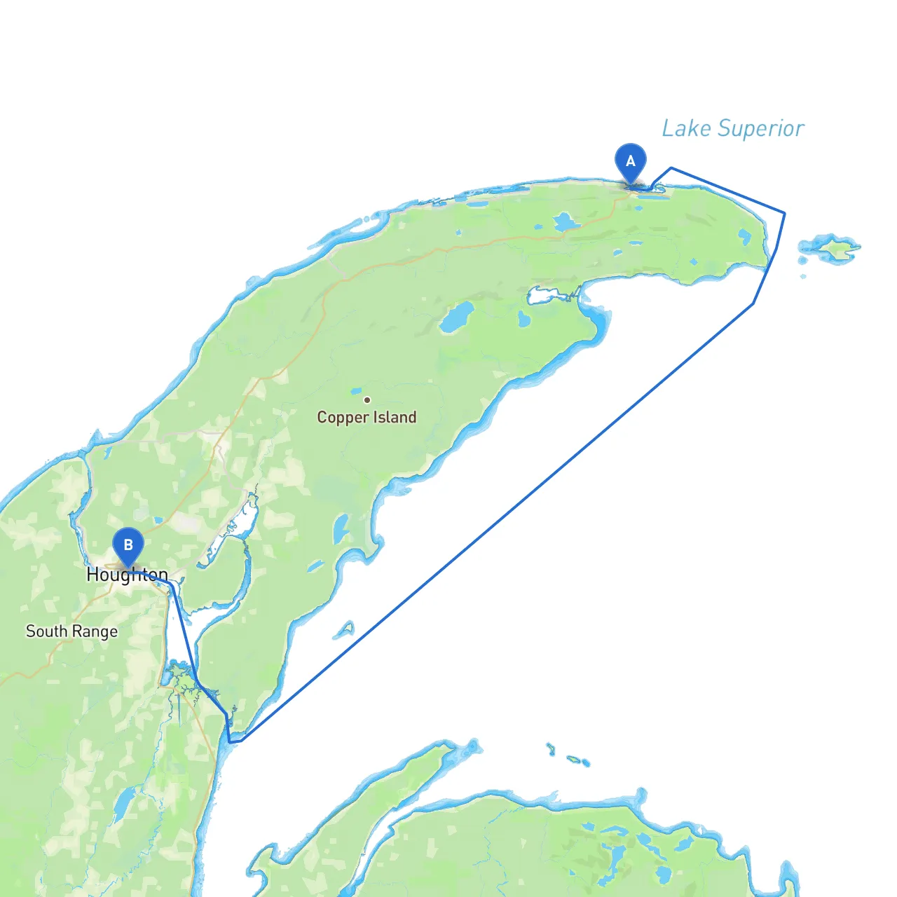 Copper Harbor to Houghton