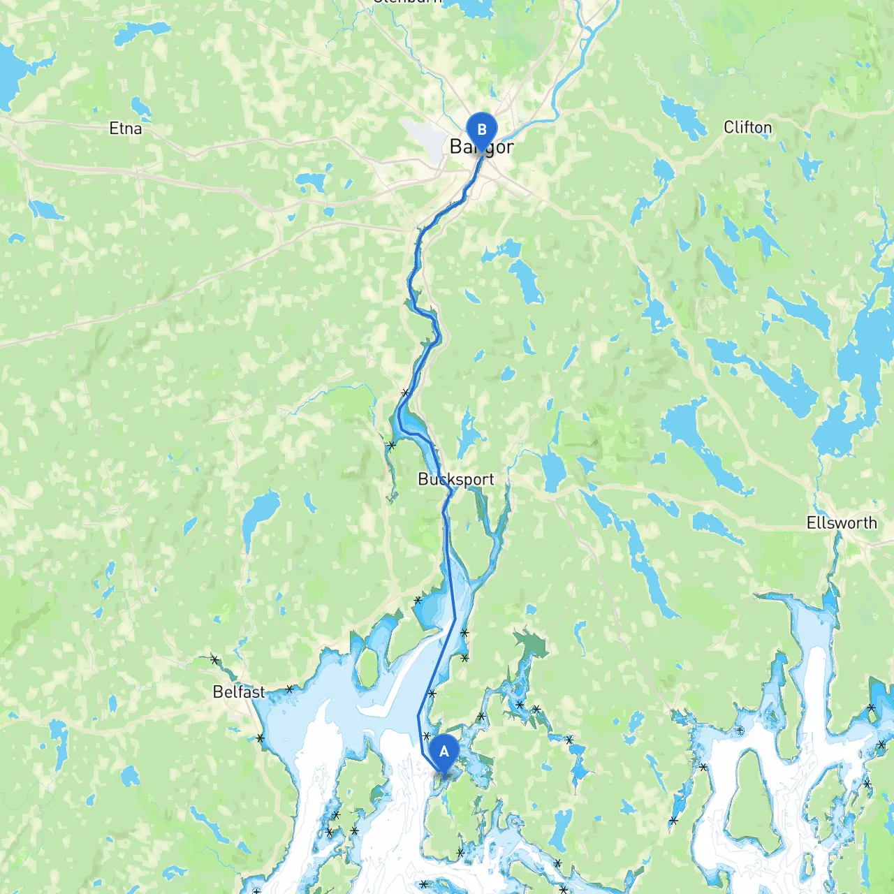 Castine to Bangor