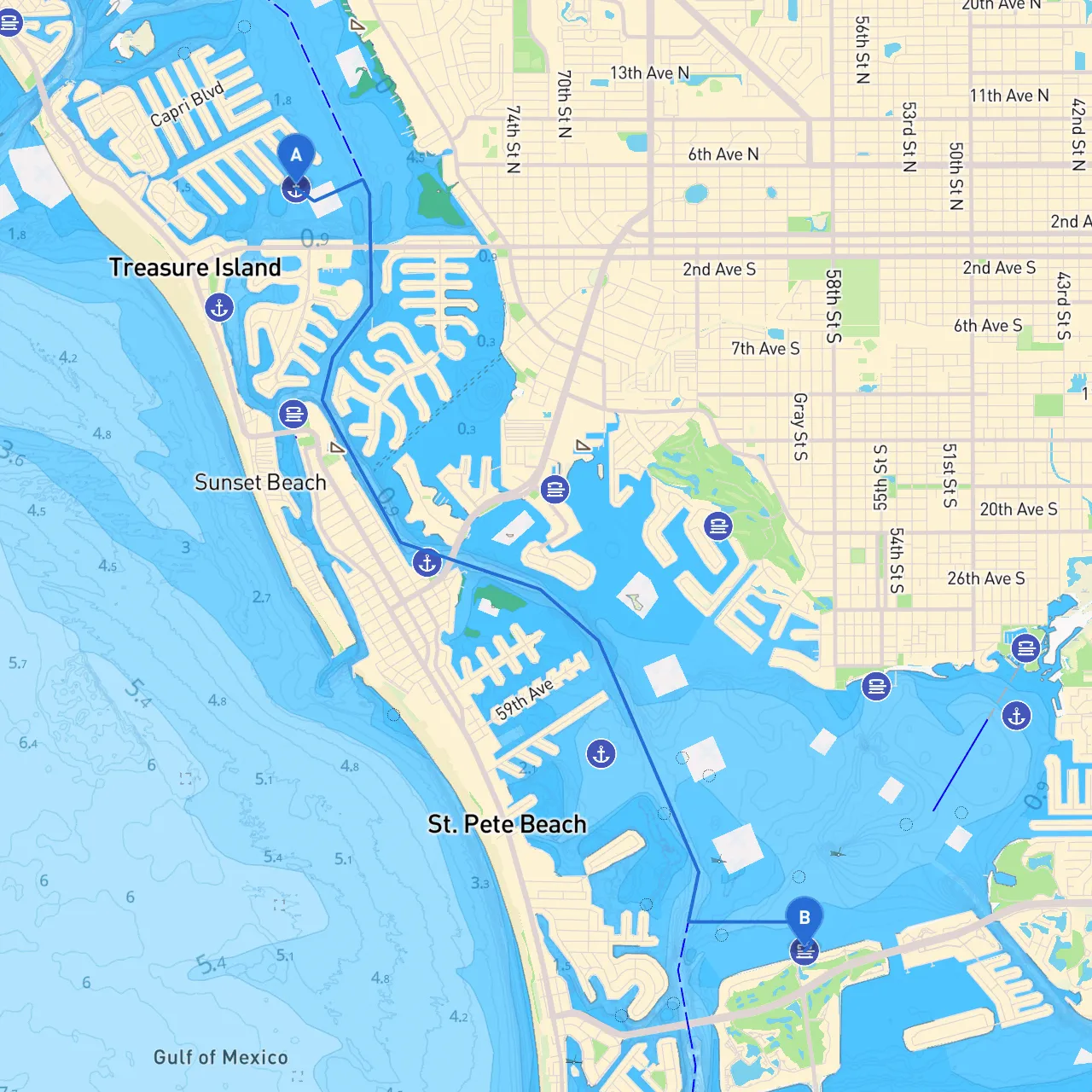 Treasure Island to St. Petersburg