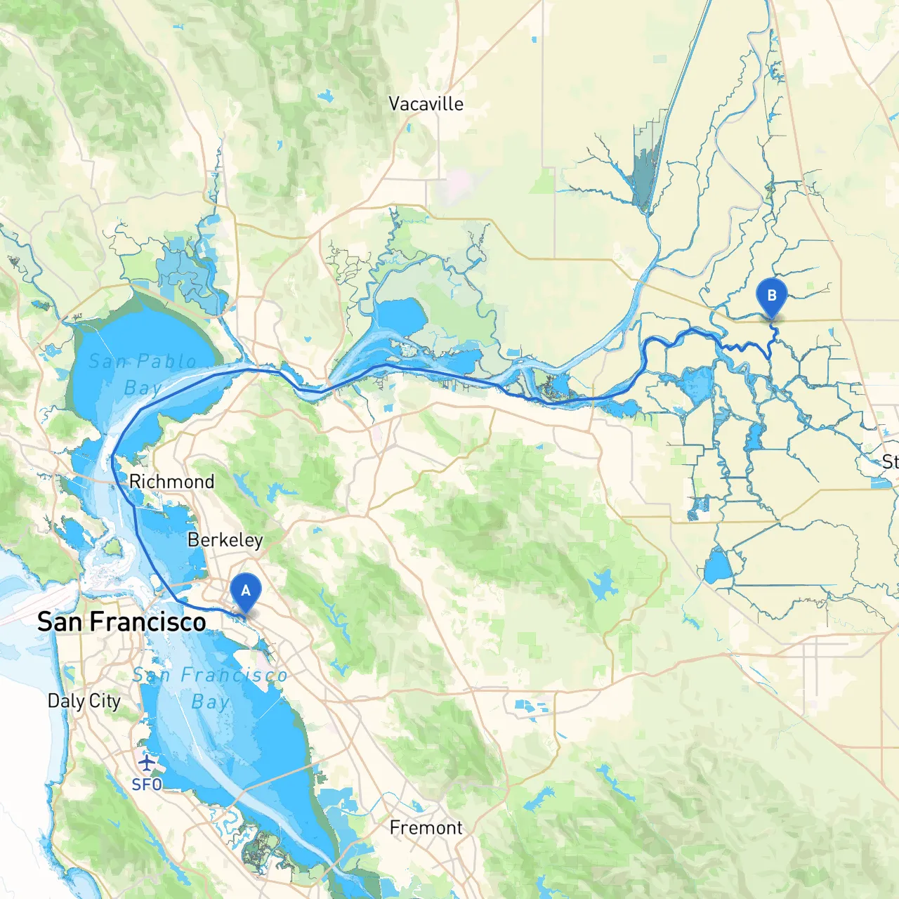 Oakland to Lodi