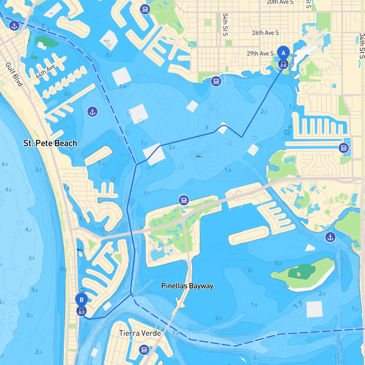 Gulfport to St. PETE BEACH
