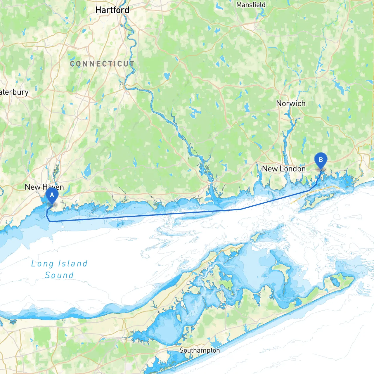 New Haven to Mystic