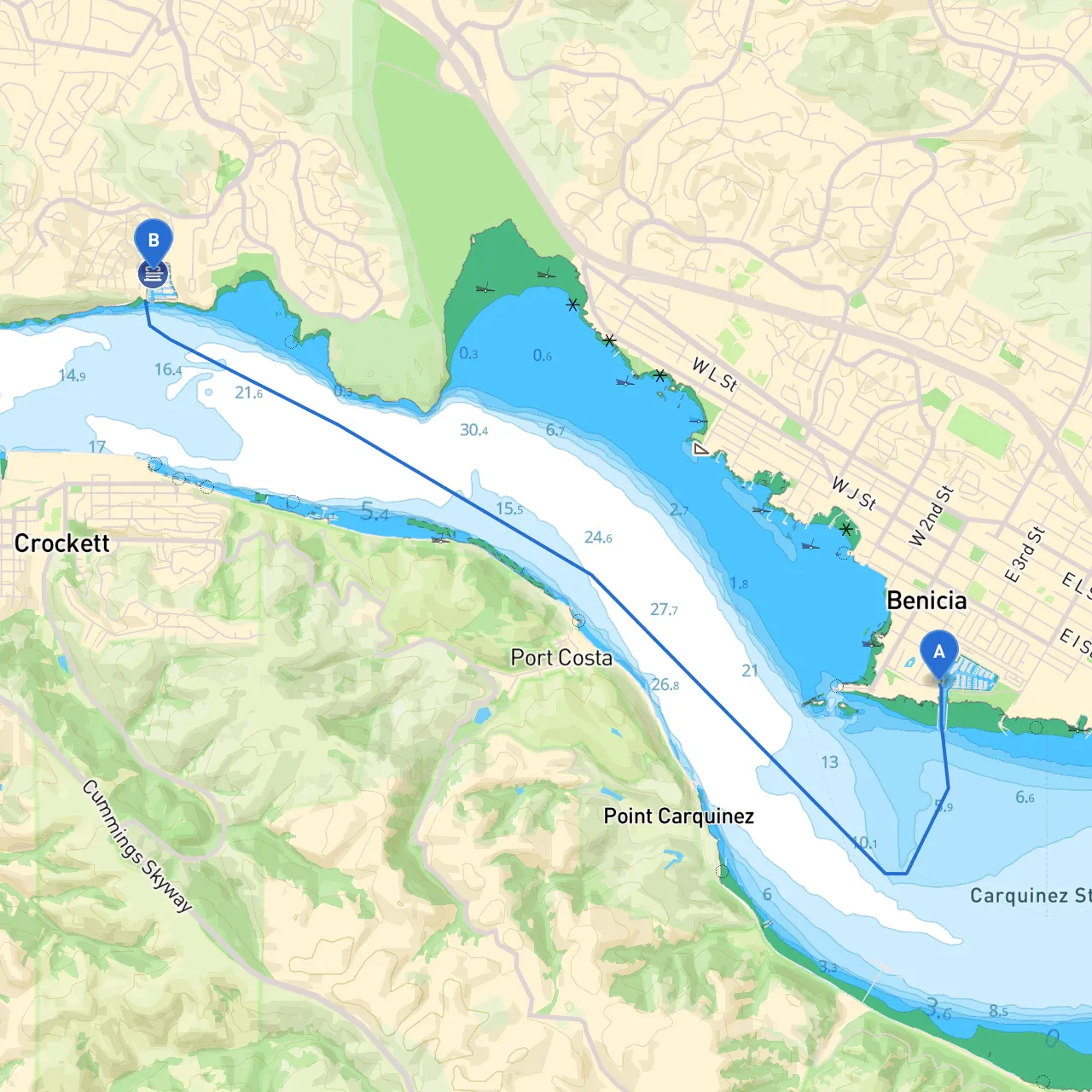 Benicia to Vallejo