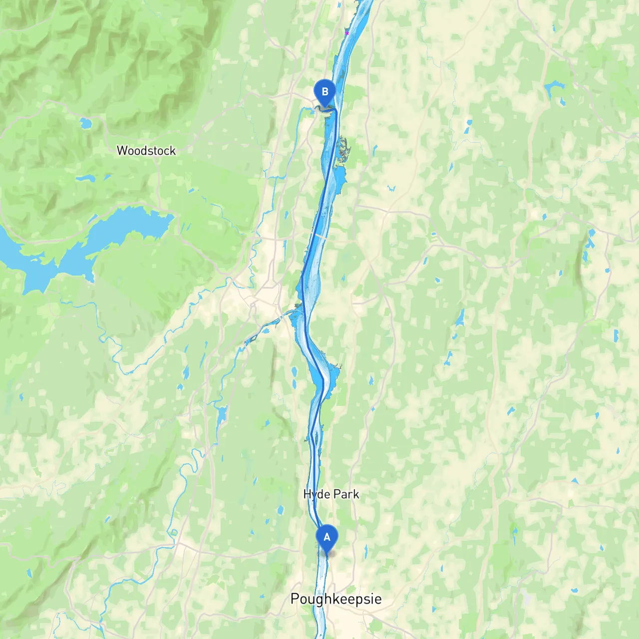 Poughkeepsie to Saugerties