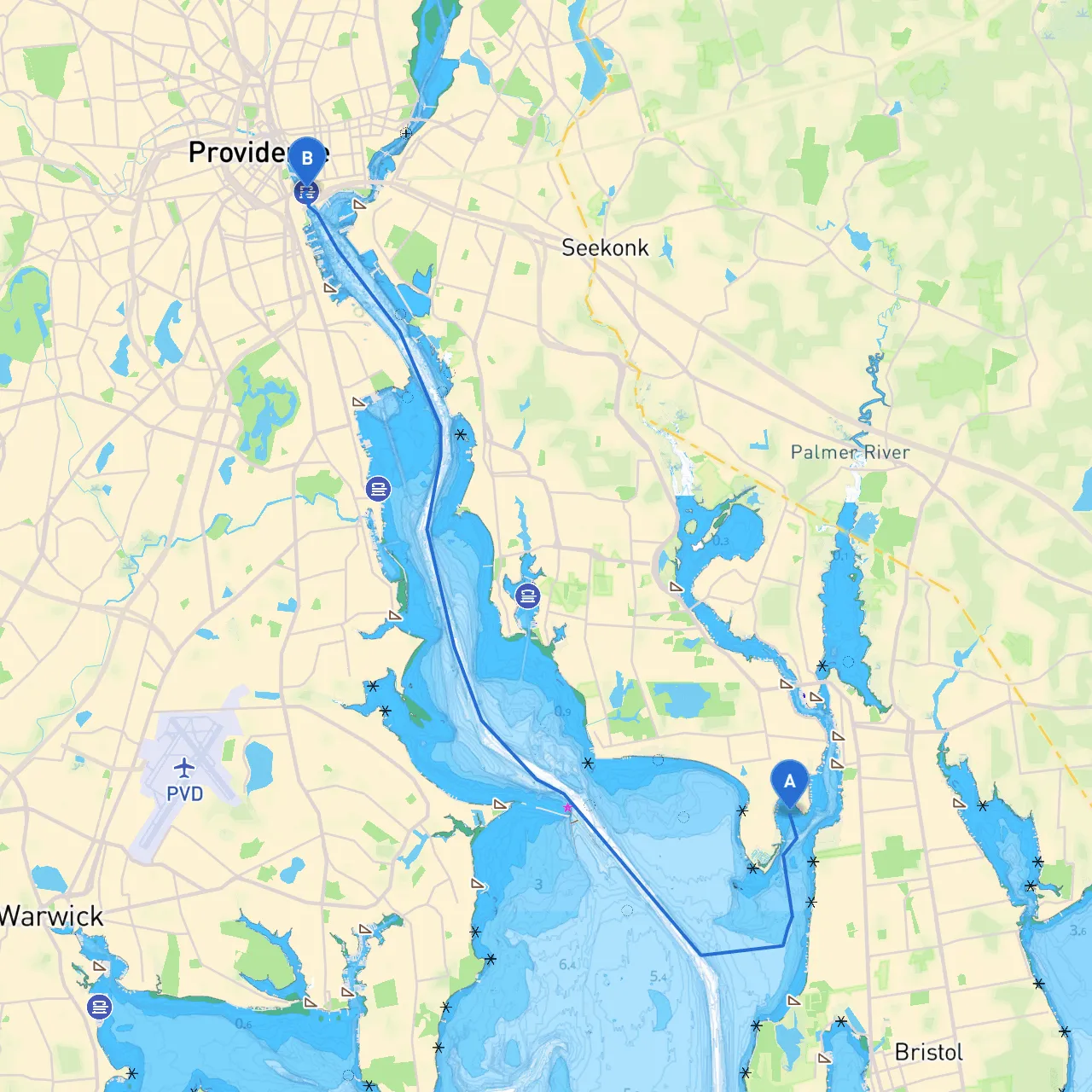 Barrington to Providence